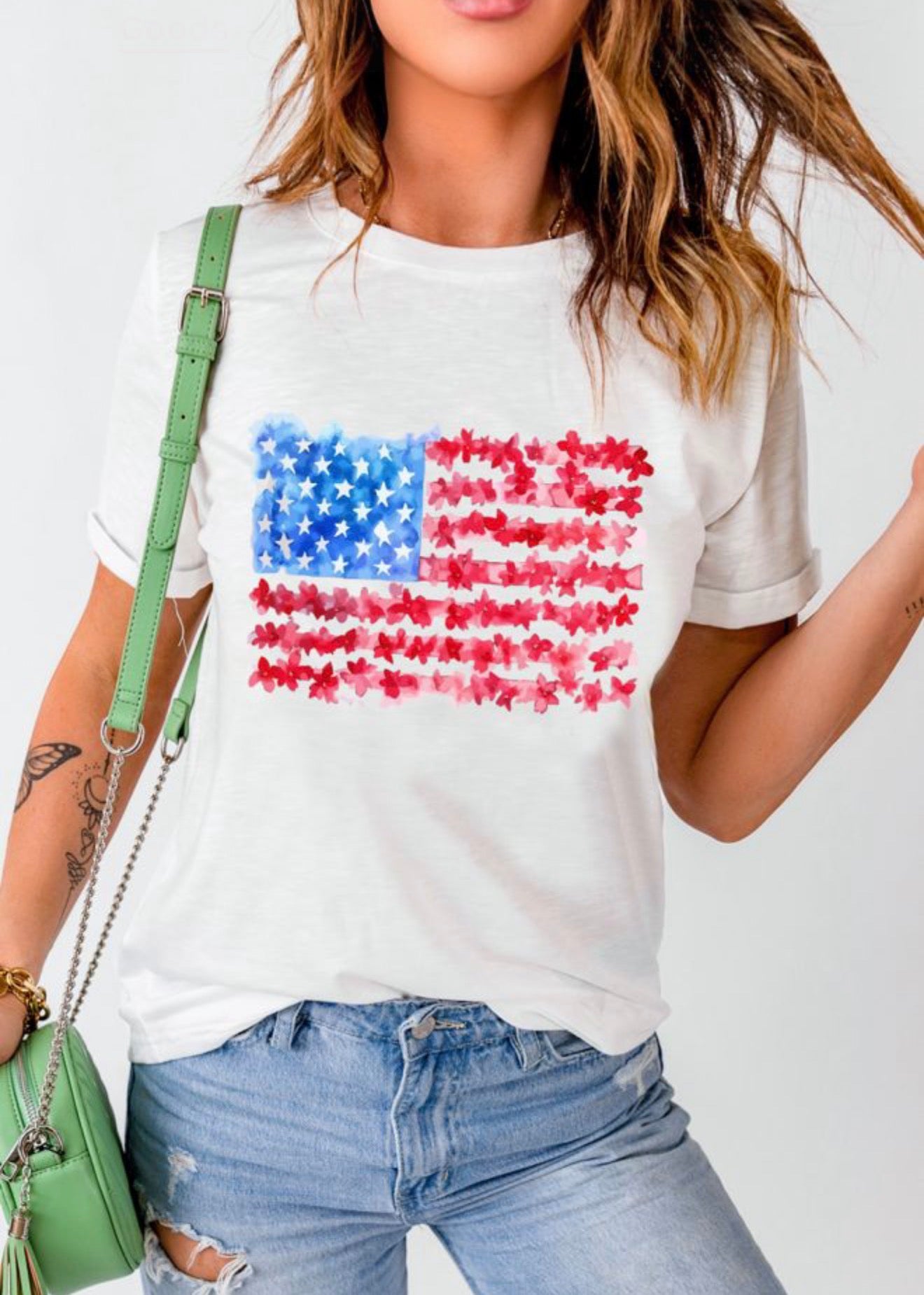 White Flag Graphic Tee