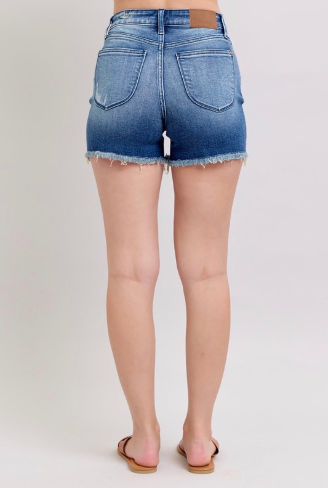 Judy blue long cut off Dad shorts