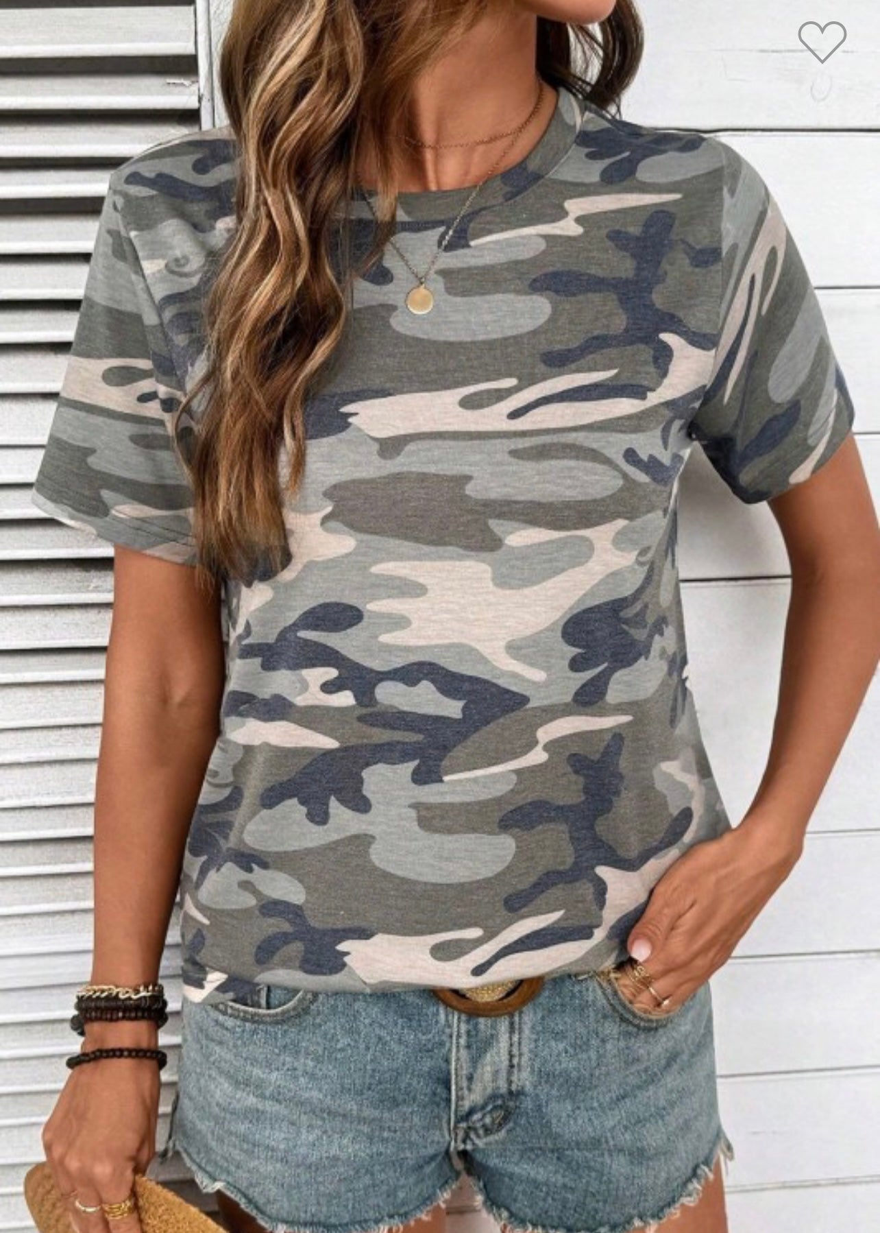 Camo Print Tee