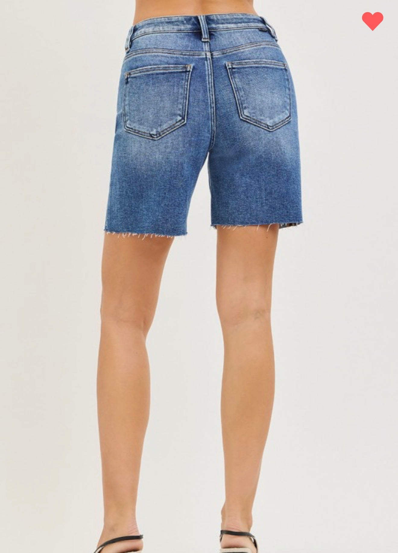 Risen Raw Cut High Rise Short