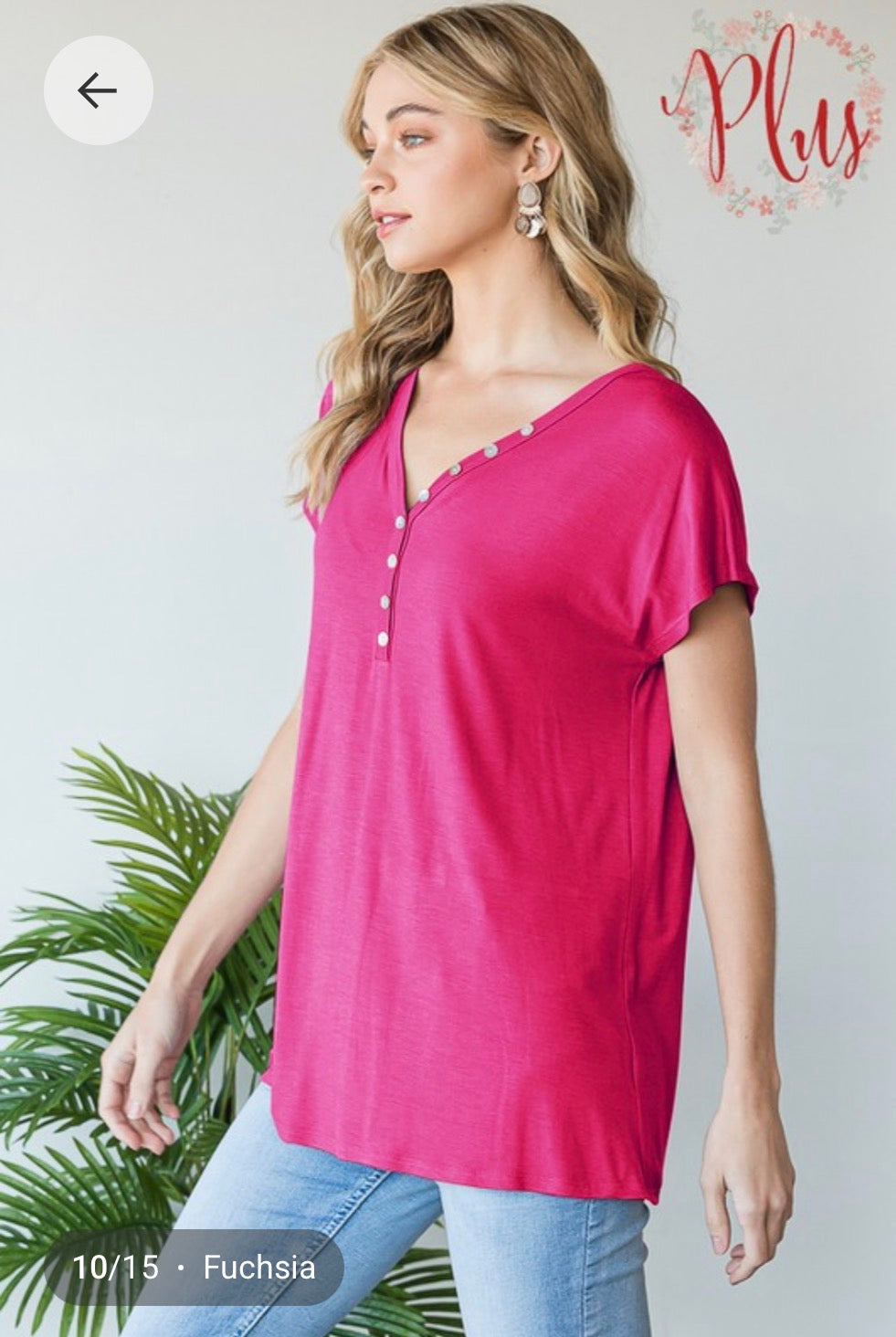 Front Button Detail short sleeve