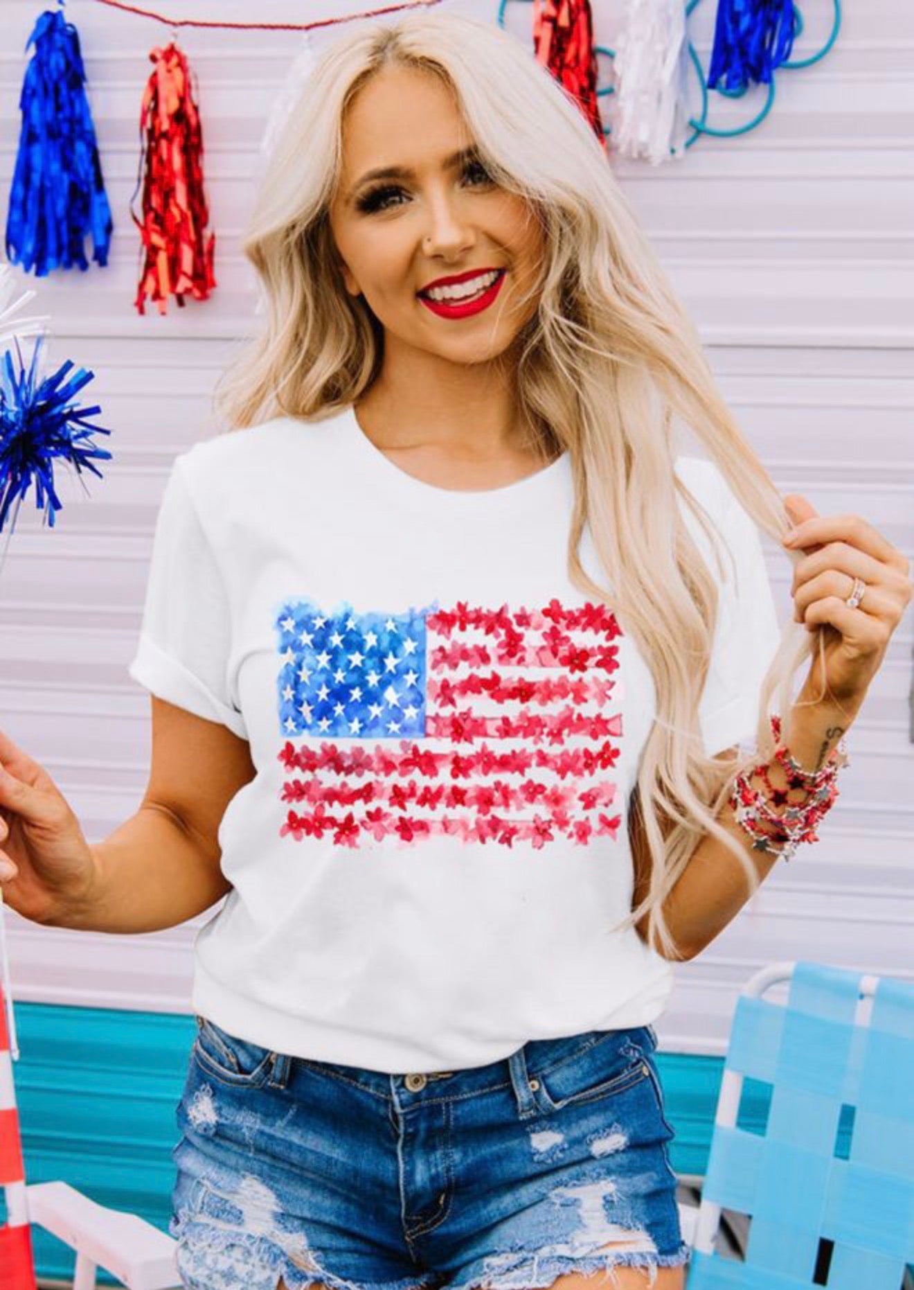 White Flag Graphic Tee