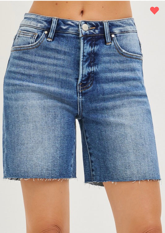 Risen Raw Cut High Rise Short