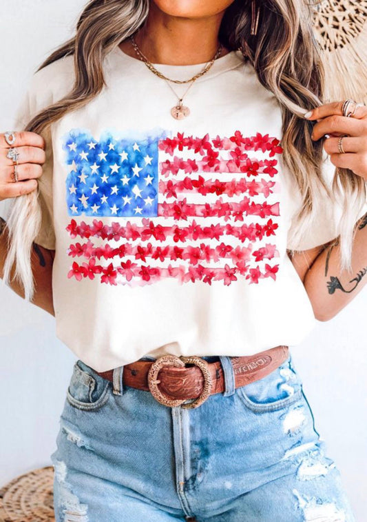 White Flag Graphic Tee