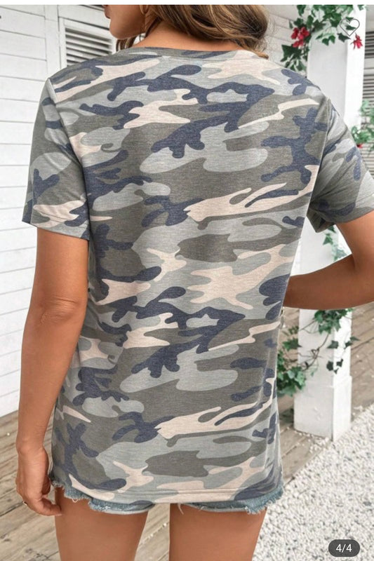Camo Print Tee