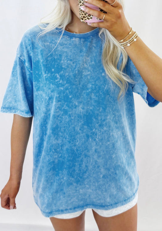 Blue Mineral Wash Tee