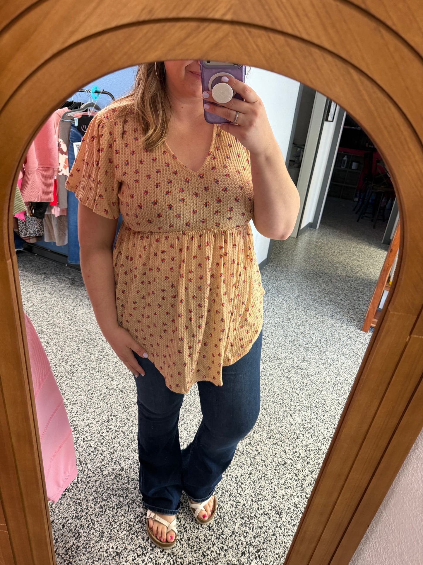 Babydoll maulti Color Floral Top