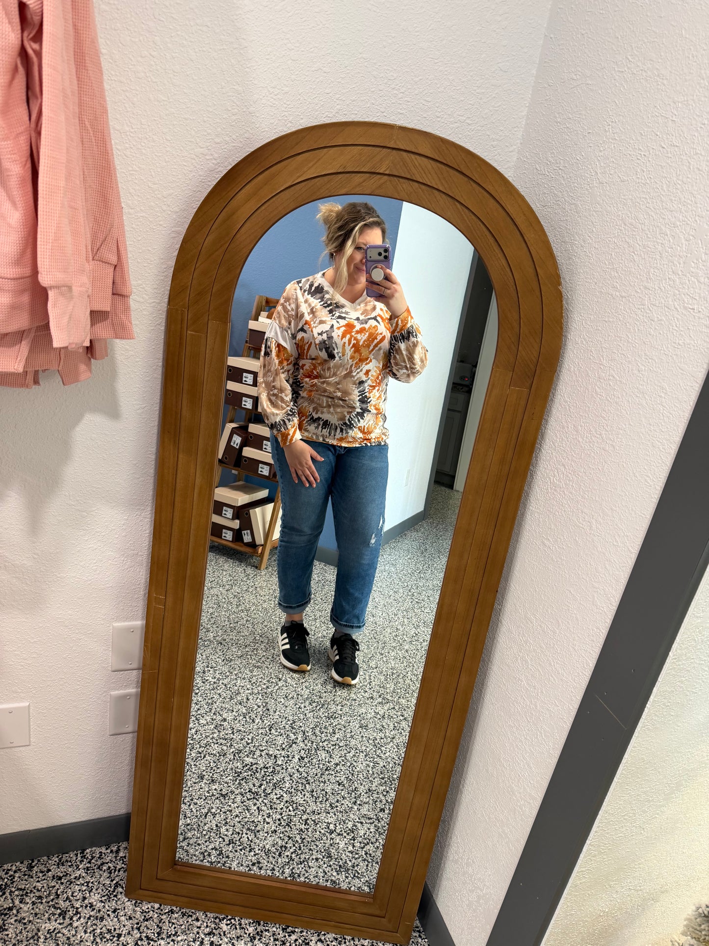 Multicolor tie dye V Neck Sweatshirt