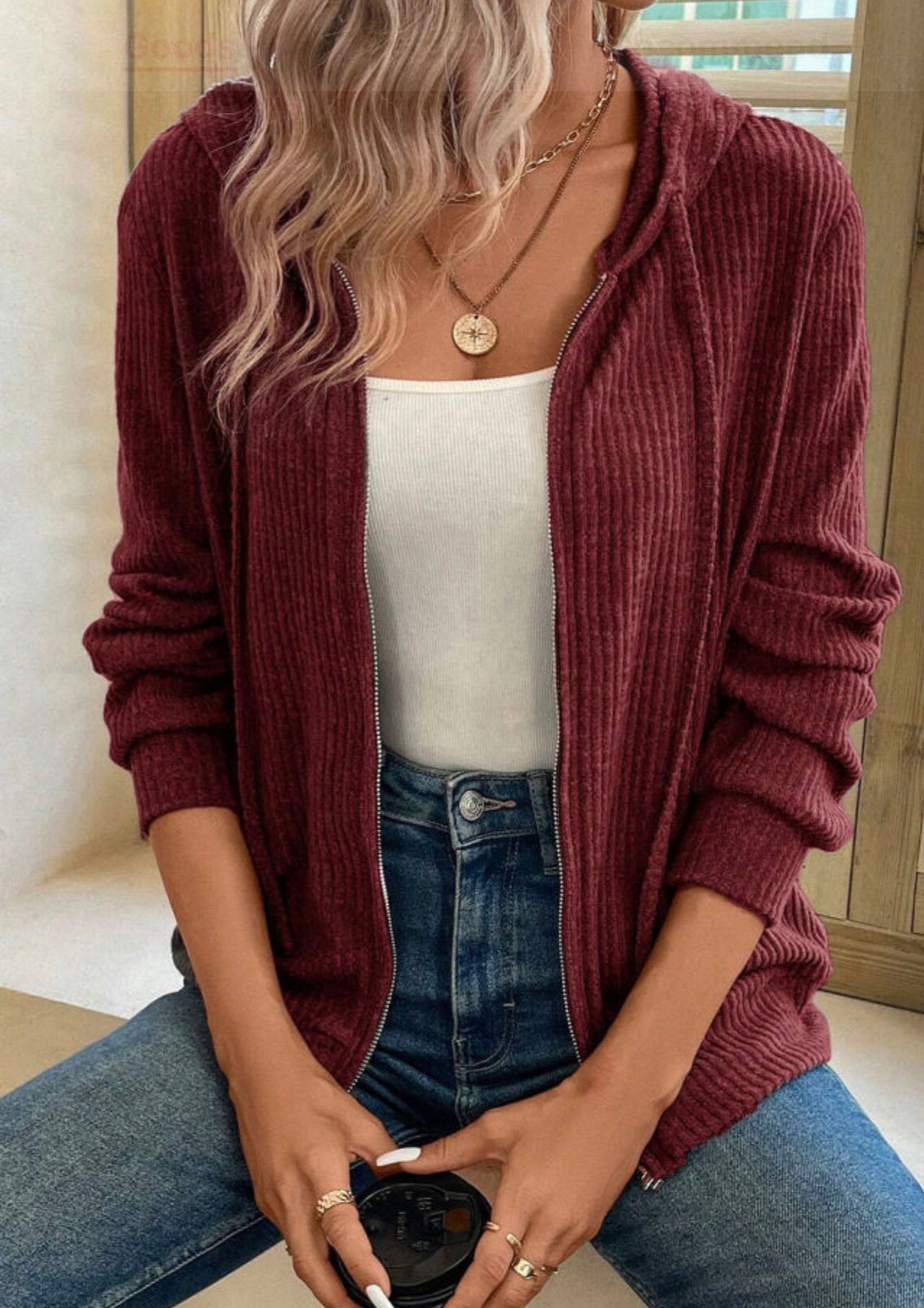 Lightweight zip up hoodie