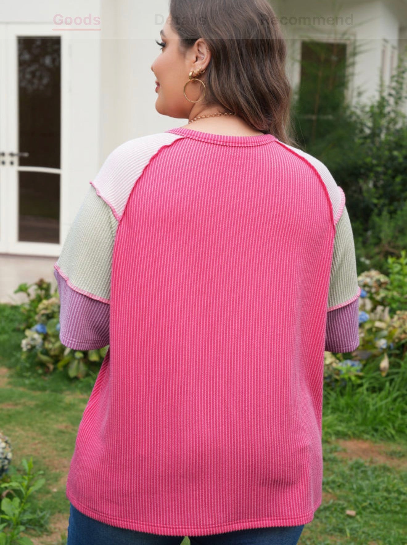 Pink Color Block Sleeve