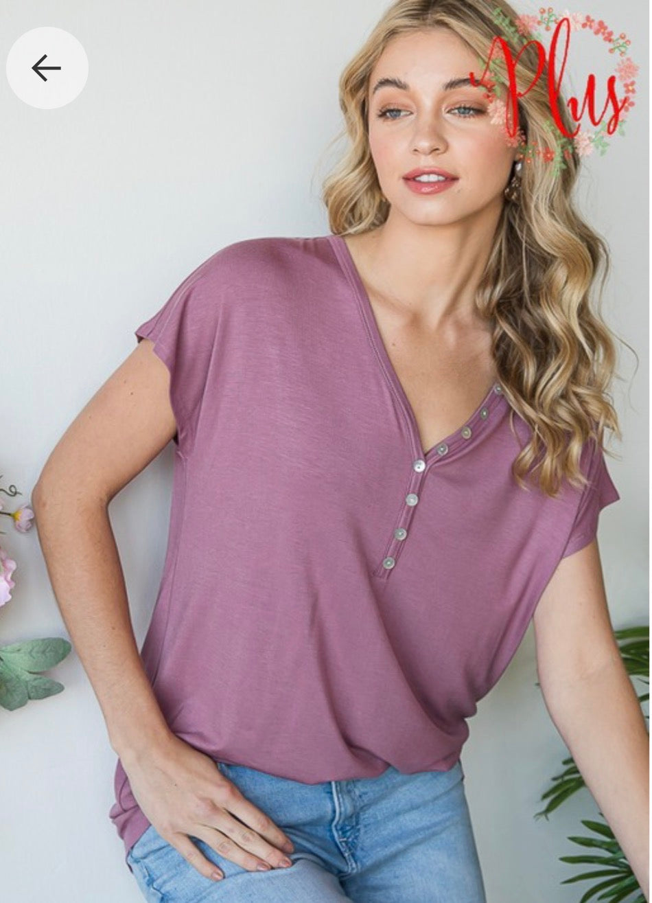 Front Button Detail short sleeve