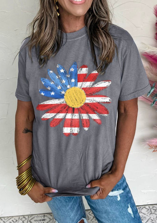 Sunflower Flag Gray Tee